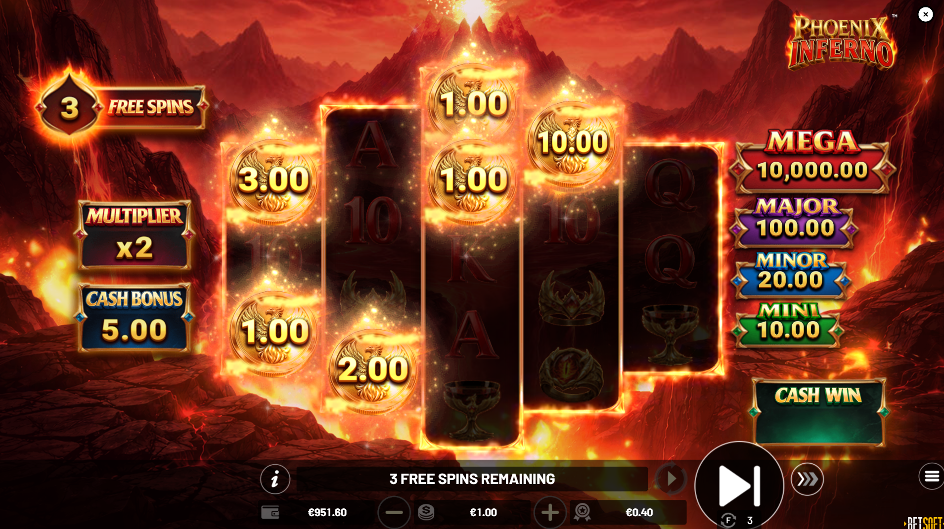 Phoenix Inferno free spins play