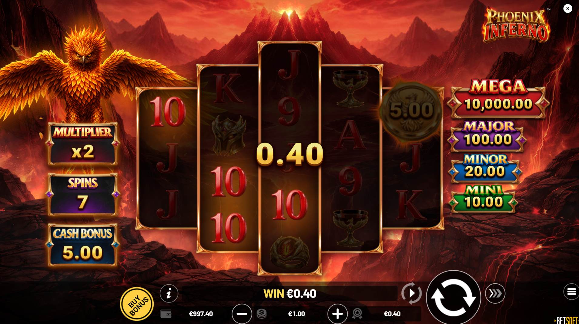Phoenix Inferno offers 720 ways to win