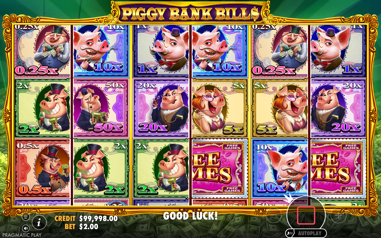 Piggy Bank Bills free games gameplay