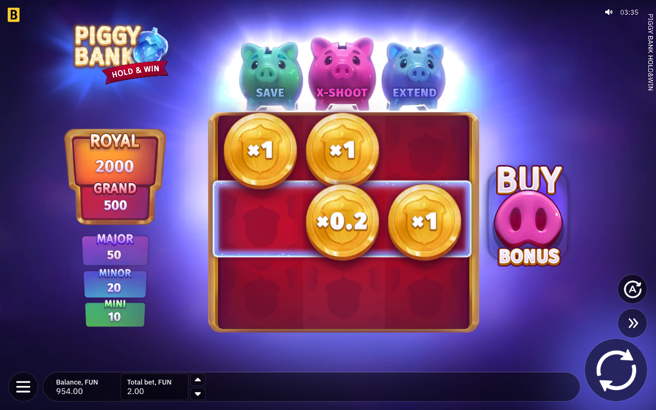 Piggy Bank Hold & Win gameplay