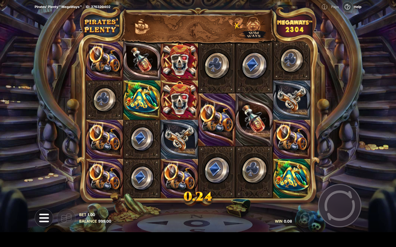 Pirates Plenty Megaways gameplay