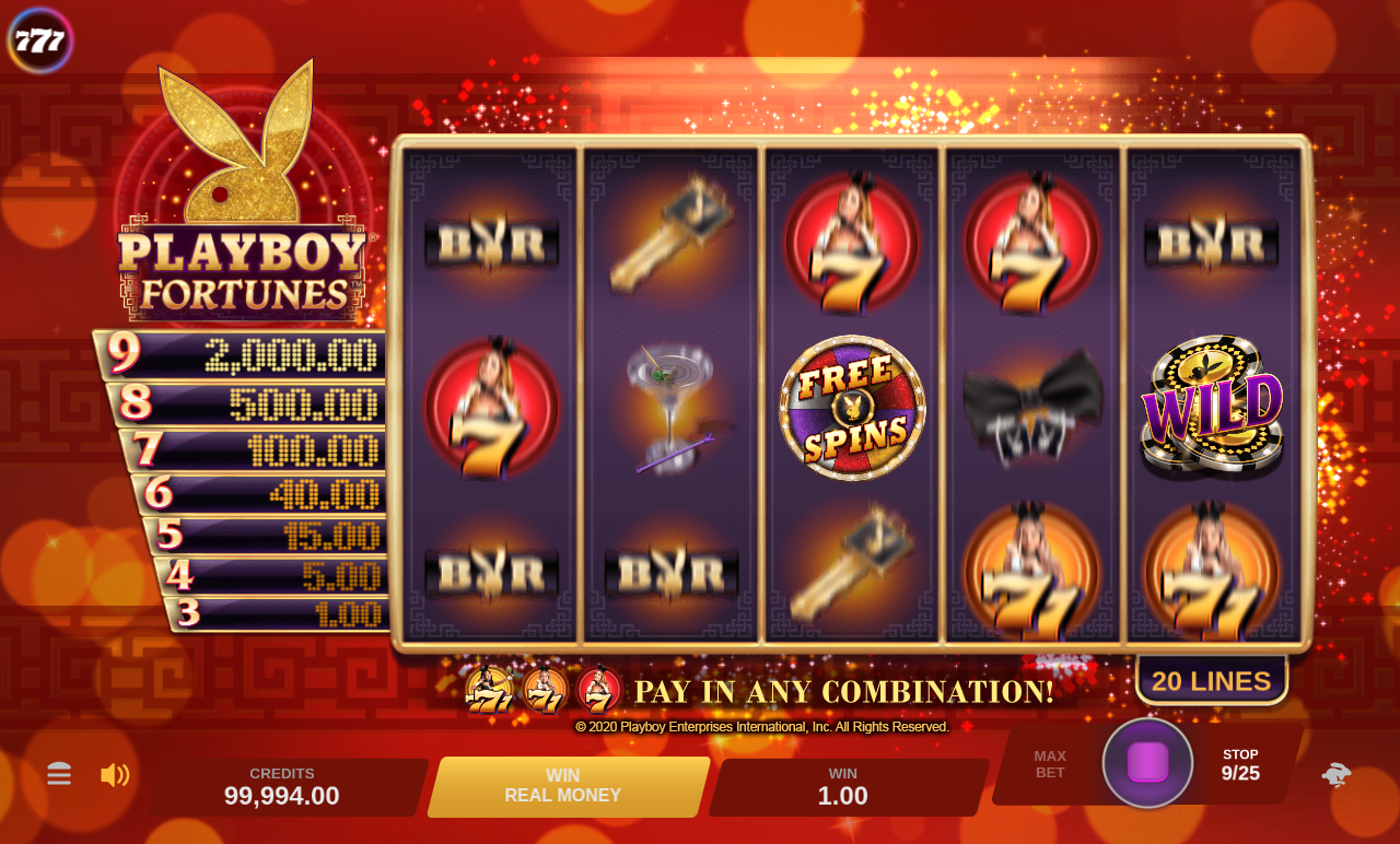 Playboy Fortunes gameplay