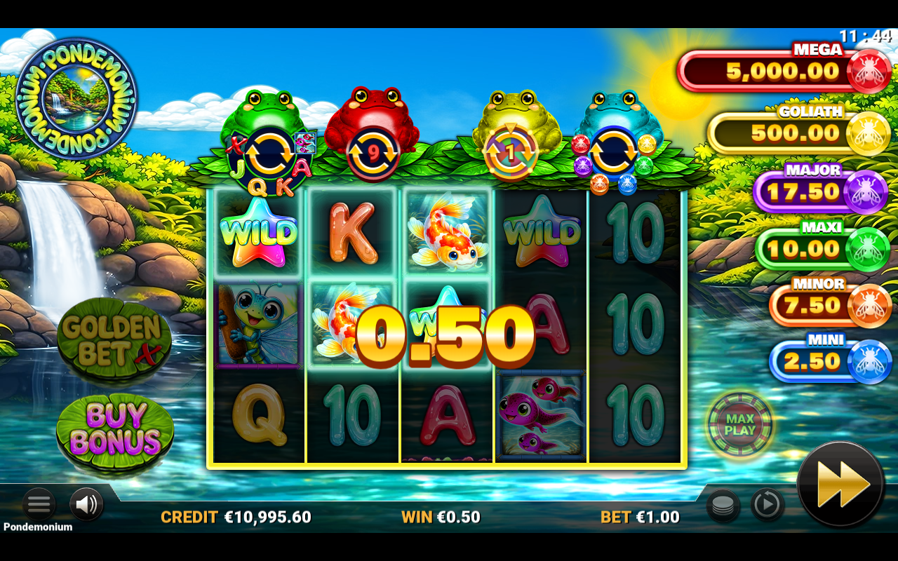 Pondemonium gameplay with coin collection