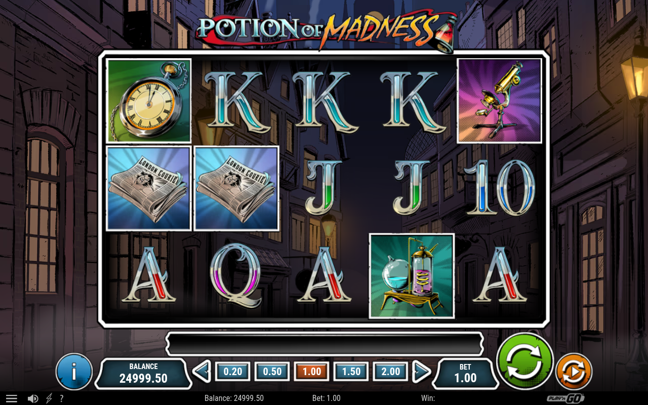 Potion of Madness gameplay with sticky wilds