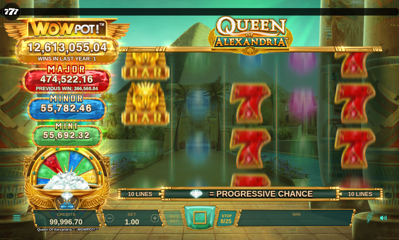 Queen of Alexandria WOWPOT! gameplay