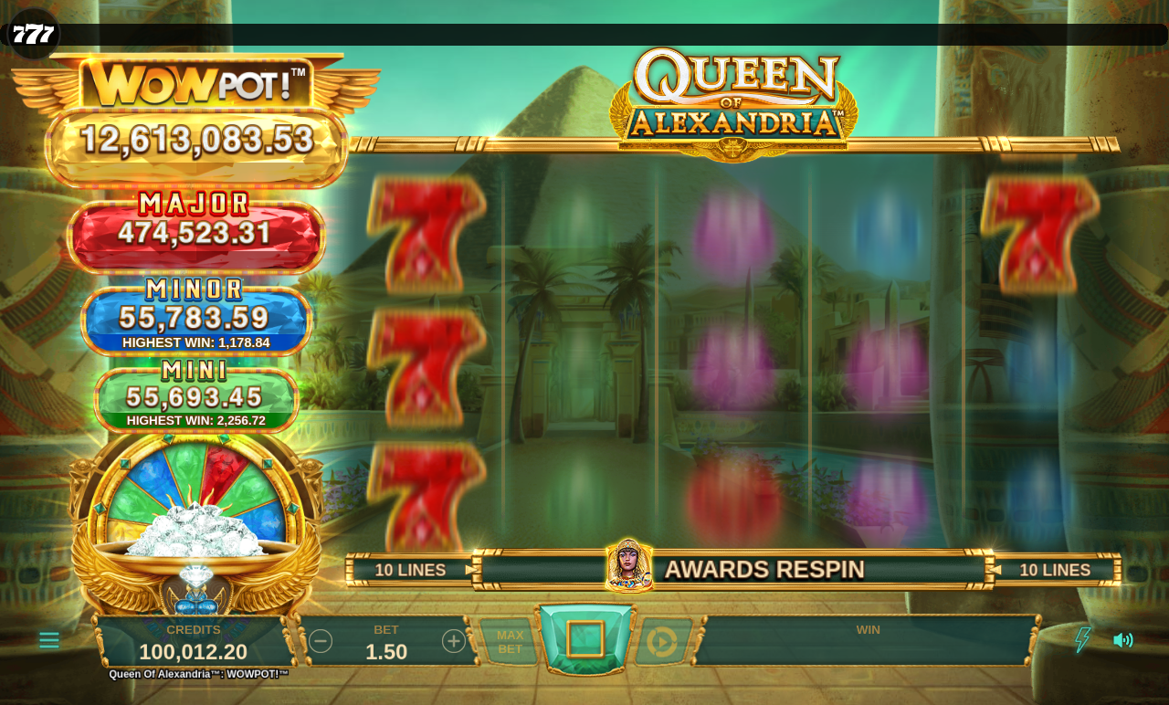 Queen of Alexandria WOWPOT! gameplay