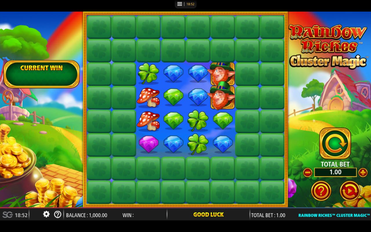 Rainbow Riches Cluster Magic base game