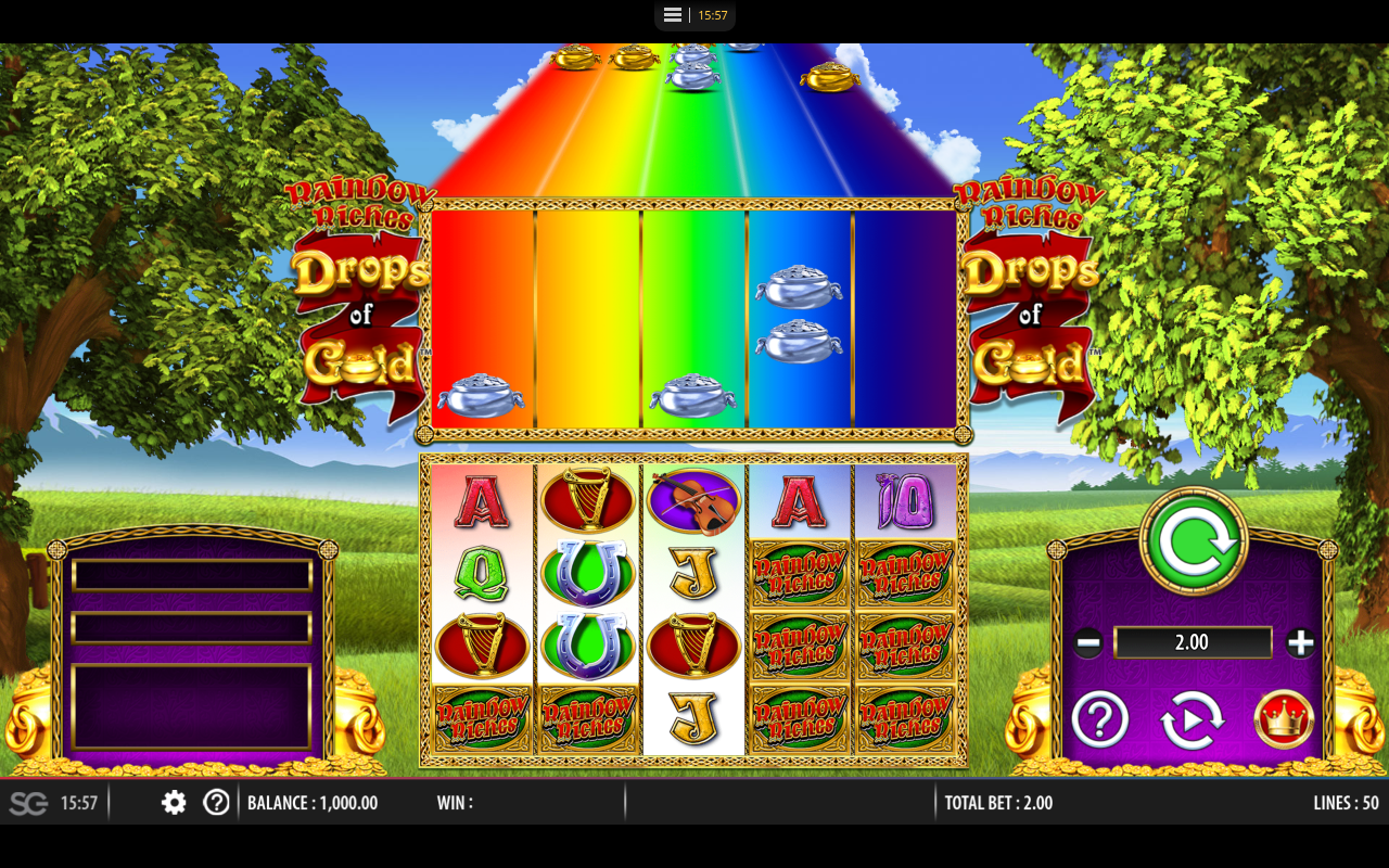 Rainbow Riches Drops of Gold base game