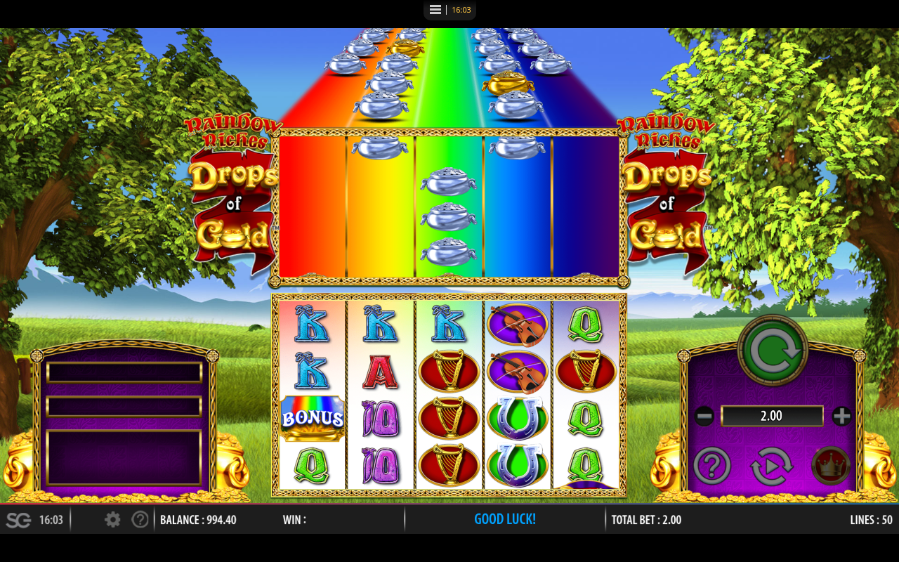 Rainbow Riches Drops of Gold gameplay