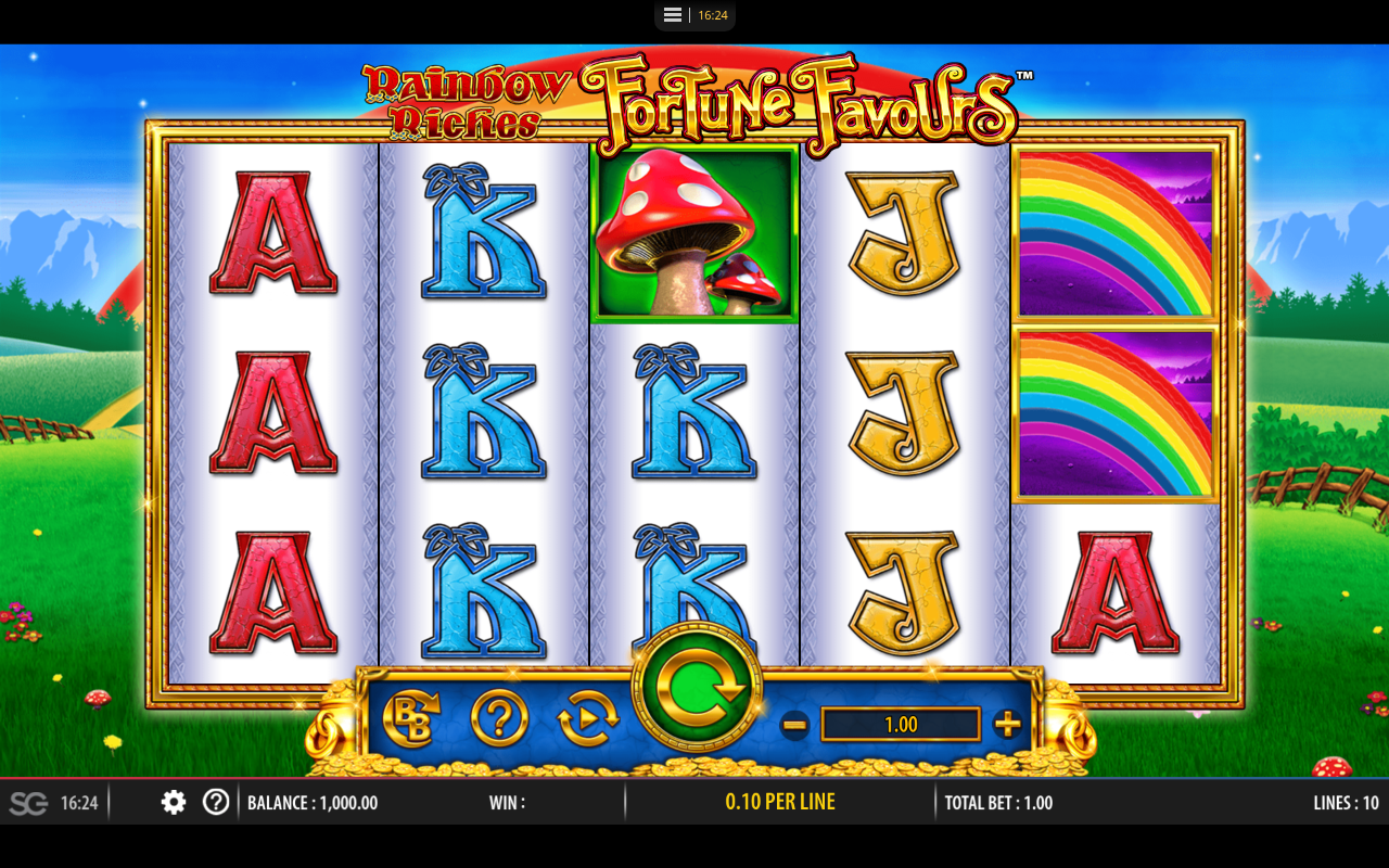 Rainbow Riches Fortune Favours base game
