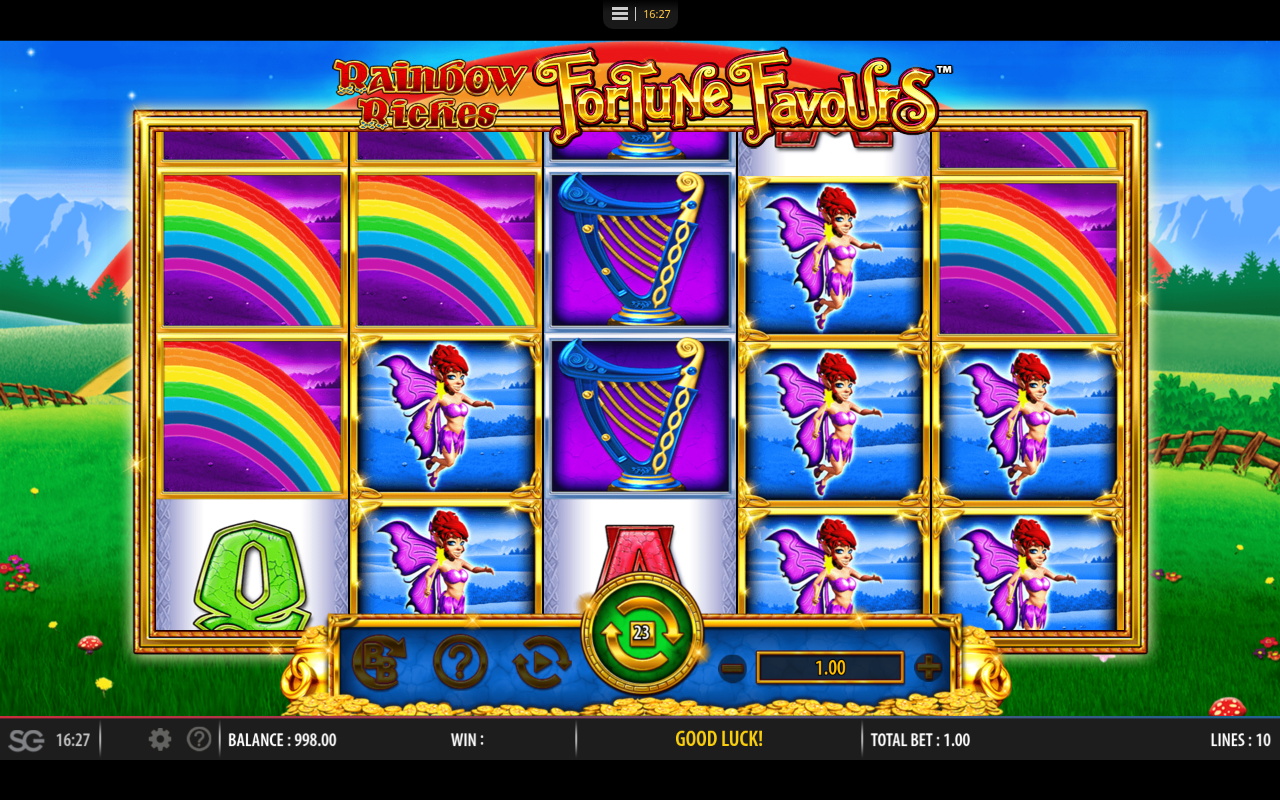Rainbow Riches Fortune Favours gameplay