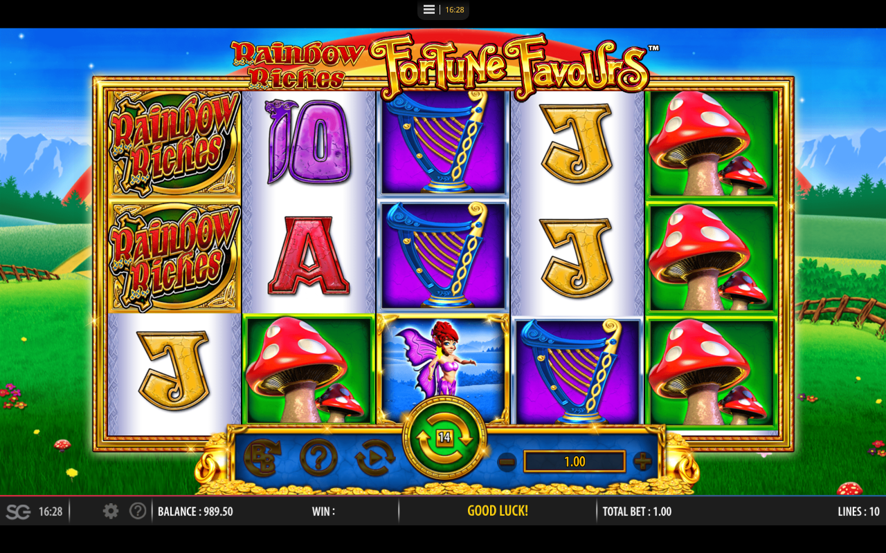 Rainbow Riches Fortune Favours gameplay