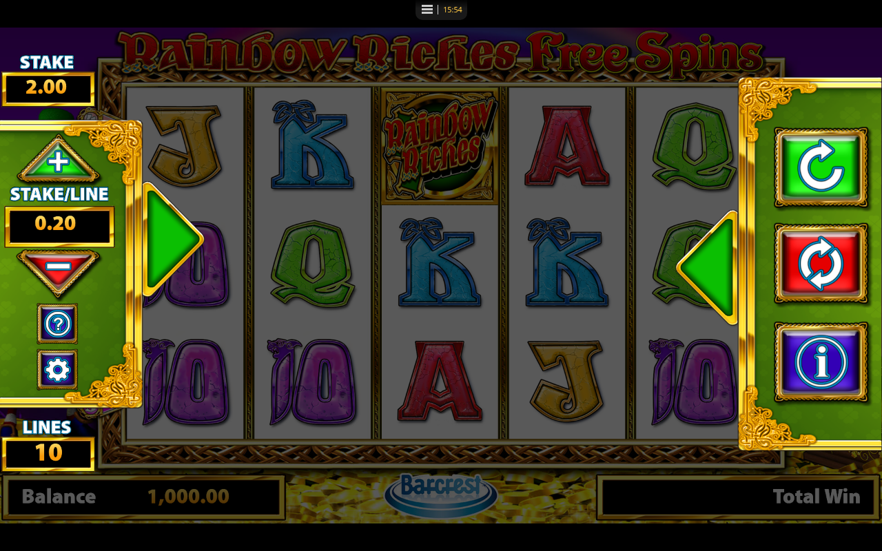 Rainbow Riches Free Spins base game