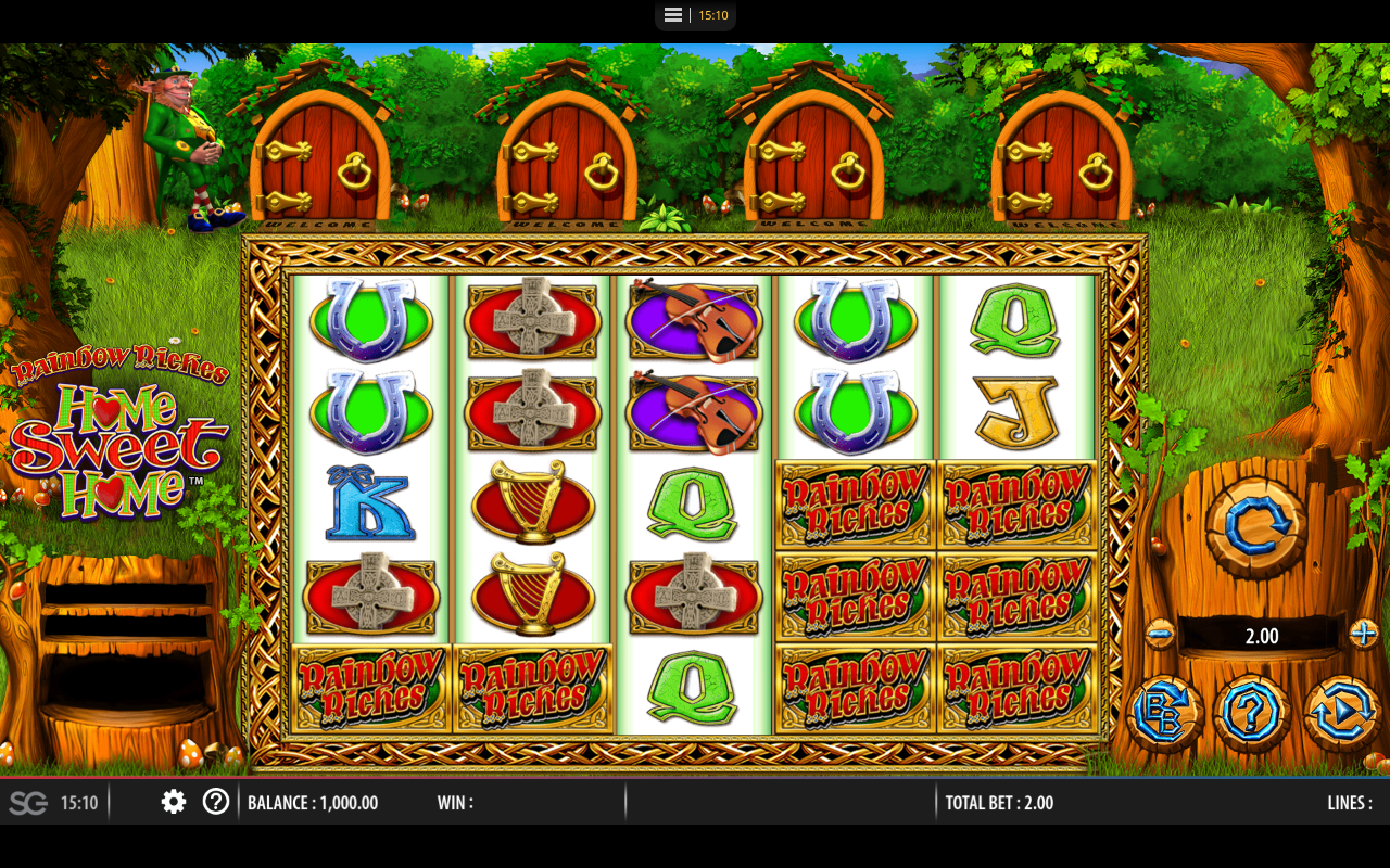 Rainbow Riches Home Sweet Home base game
