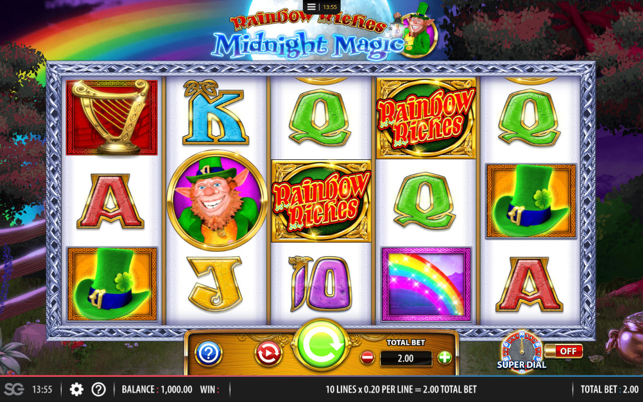 Rainbow Riches Midnight Magic base game