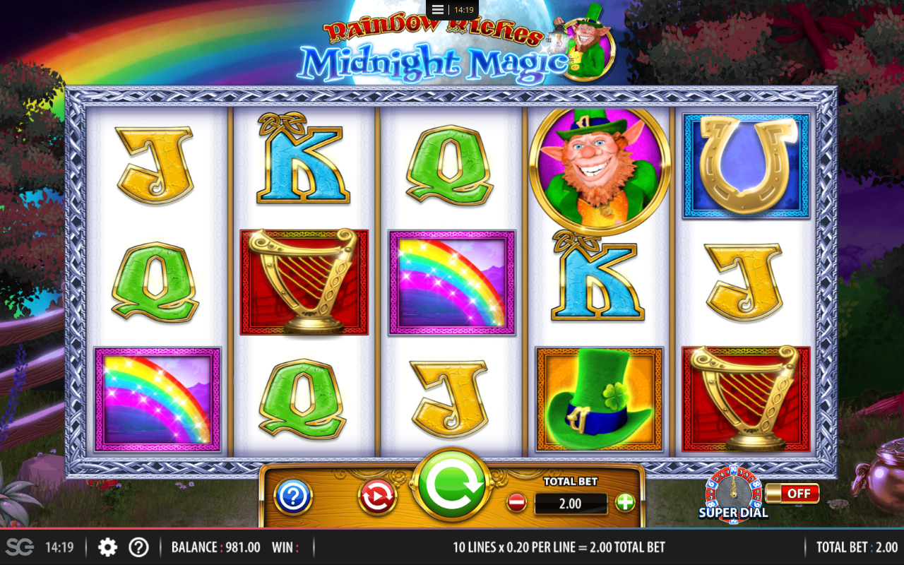 Rainbow Riches Midnight Magic gameplay