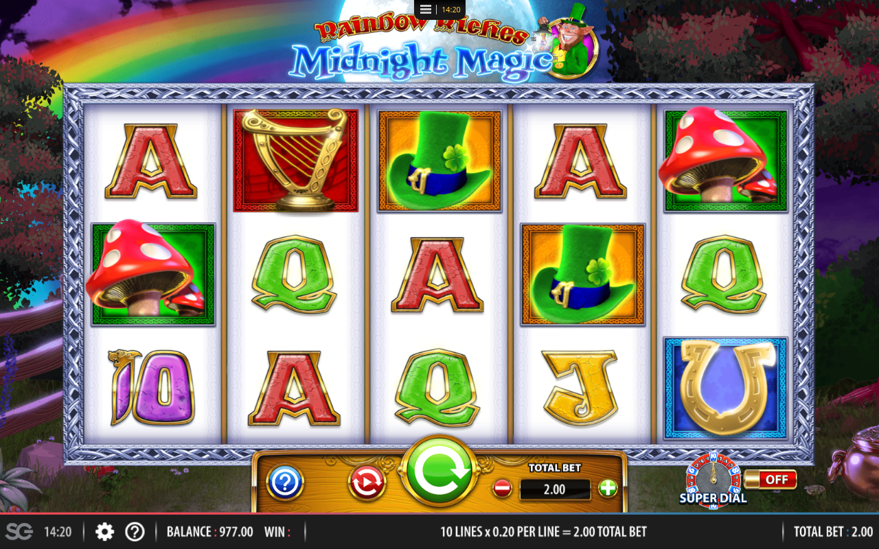 Rainbow Riches Midnight Magic gameplay