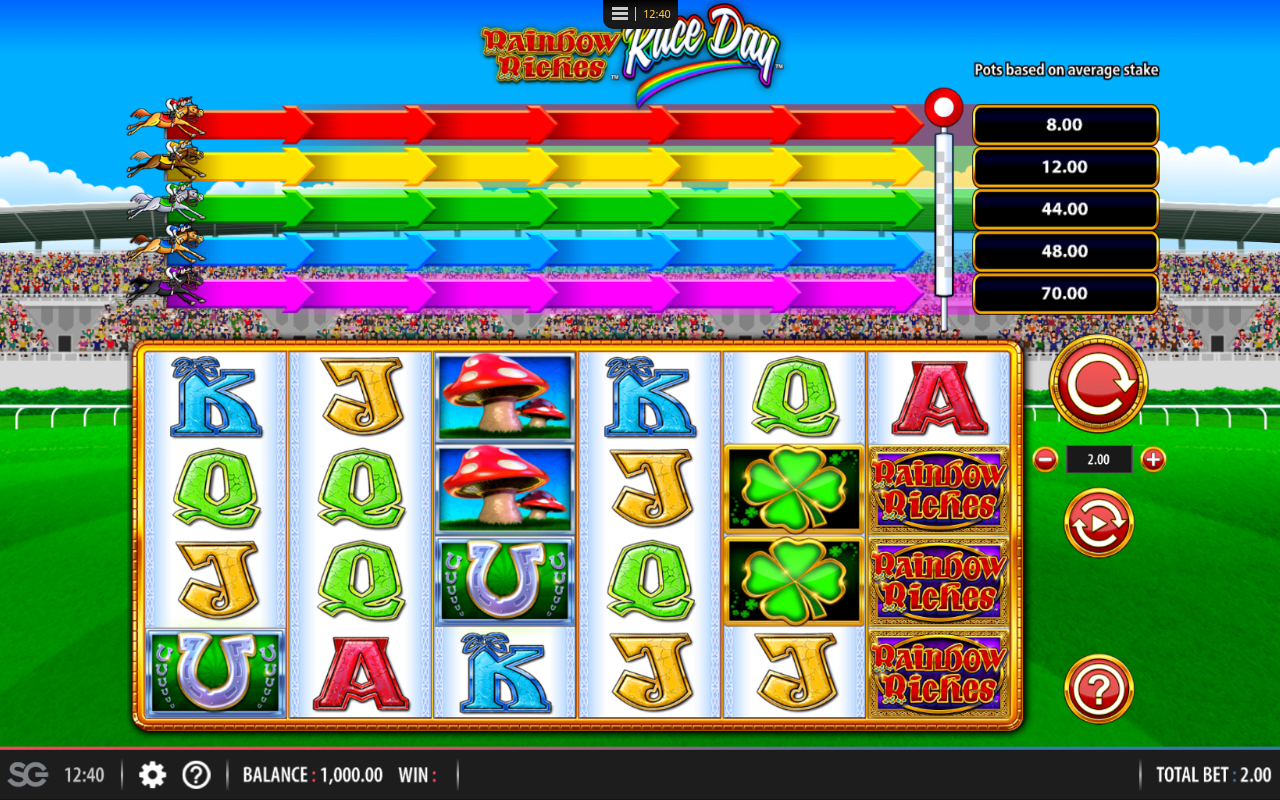 Rainbow Riches Race Day base game