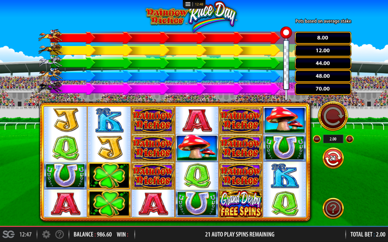 Rainbow Riches Race Day gameplay