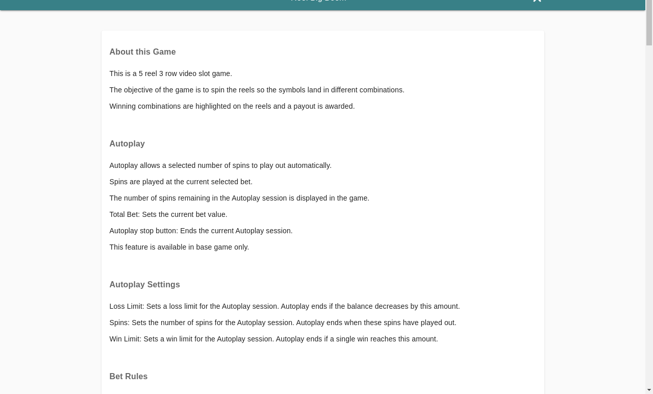 Reel Big Boom Link&Win feature rules