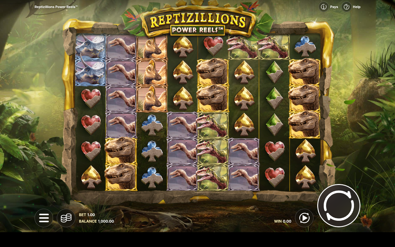 Reptizillions Power Reels base game