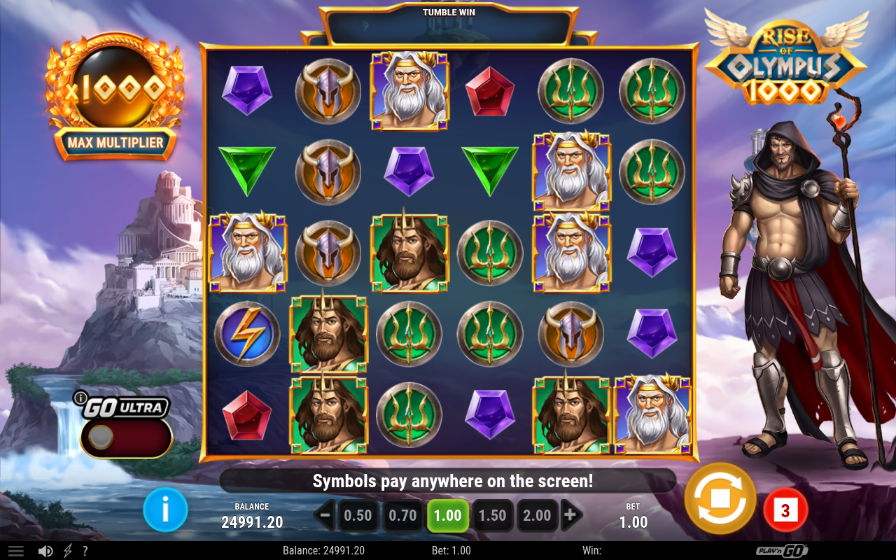 Rise of Olympus 1000 free spins gameplay