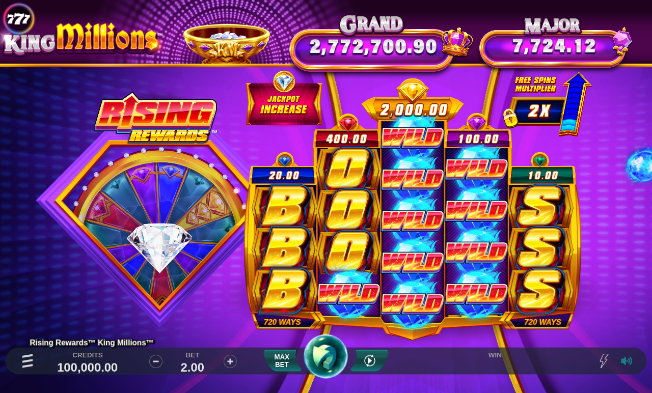 Rising Rewards King Millions base game