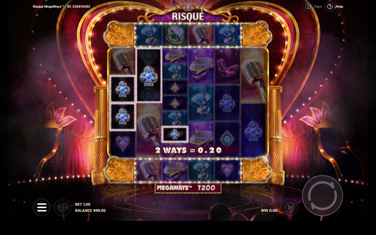 Risque Megaways gameplay