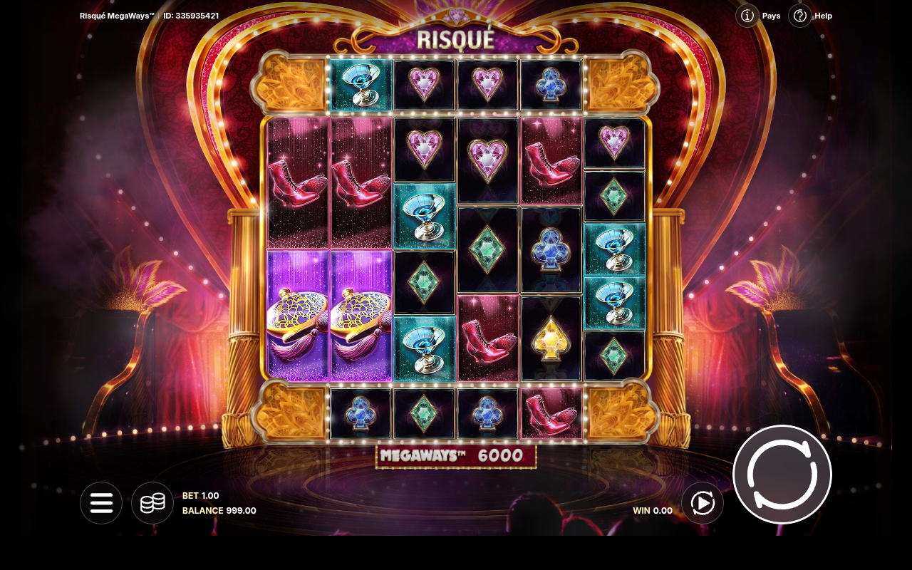Risque Megaways gameplay