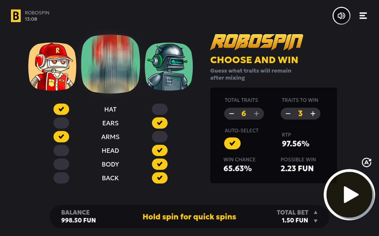 Robospin base game