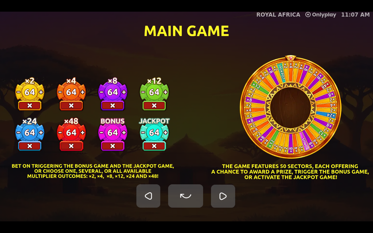 Royal Africa wheel multipliers information