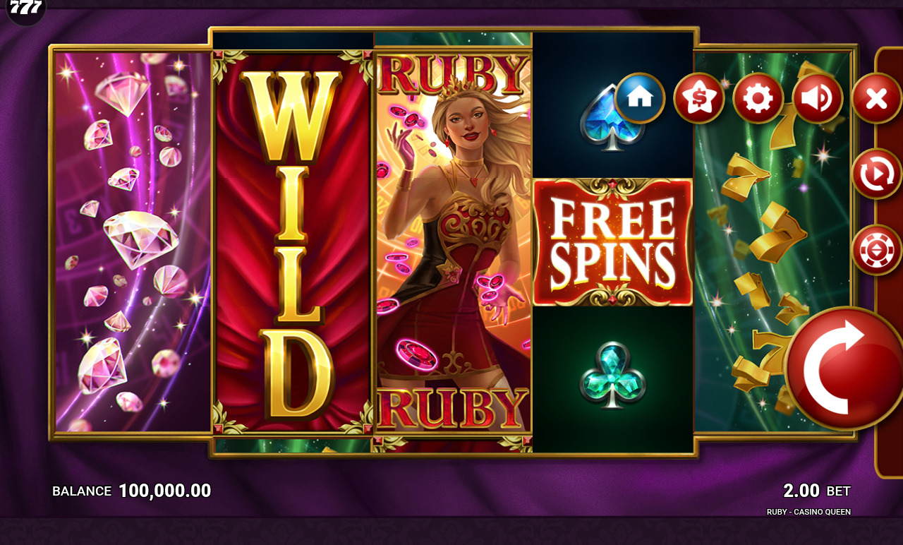 Ruby Casino Queen base game