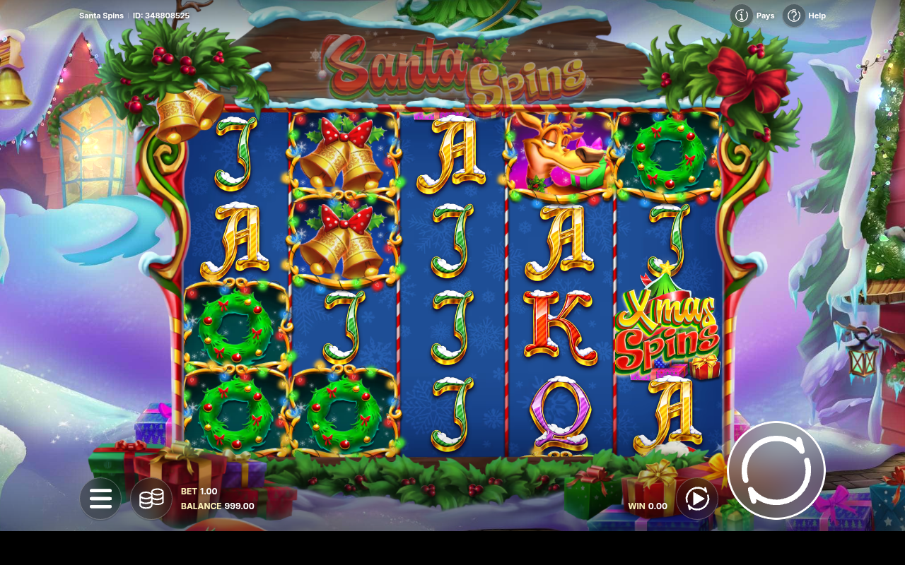 Santa Spins gameplay