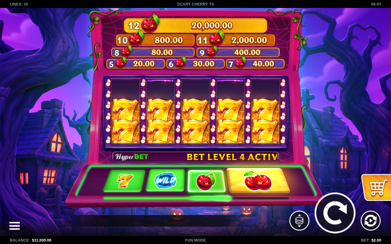 Scary Cherry 7s base game