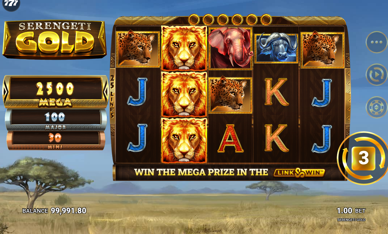 Serengeti Gold gameplay