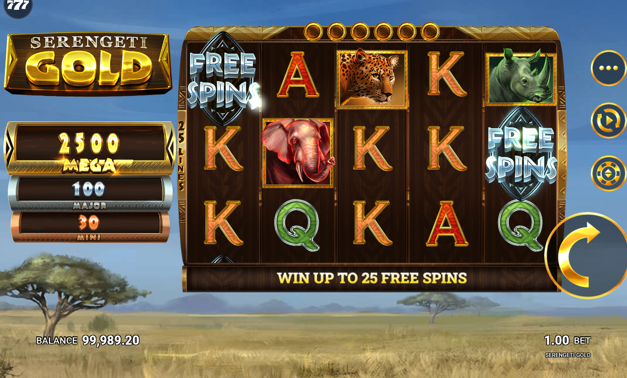 Serengeti Gold gameplay