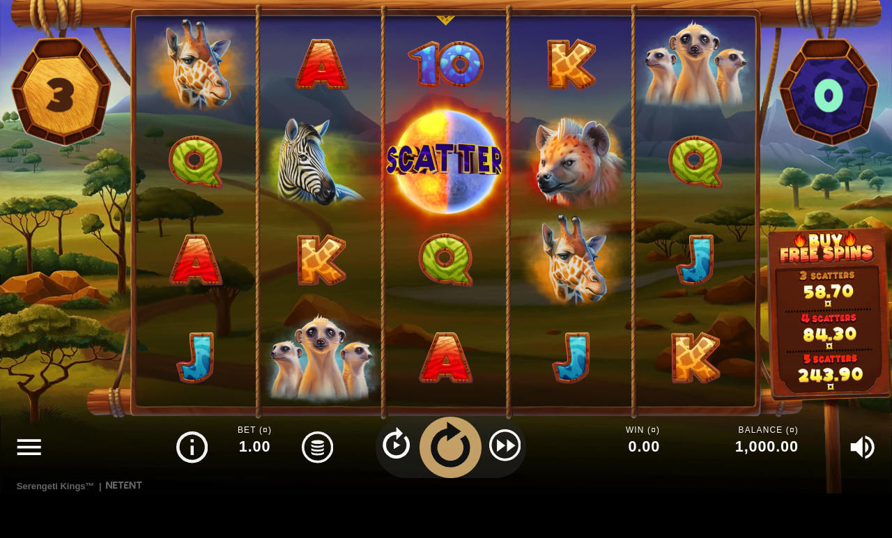 Serengeti Kings base game