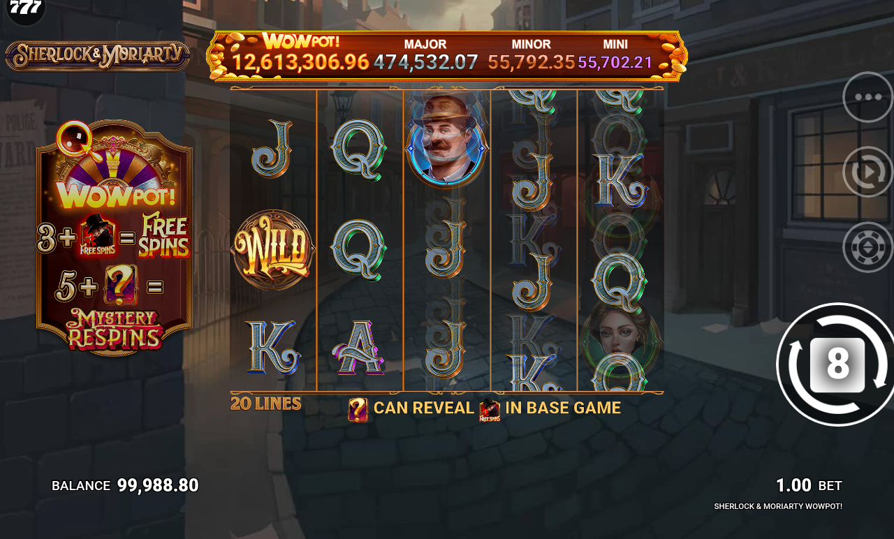 Sherlock and Moriarty WOWPOT! gameplay