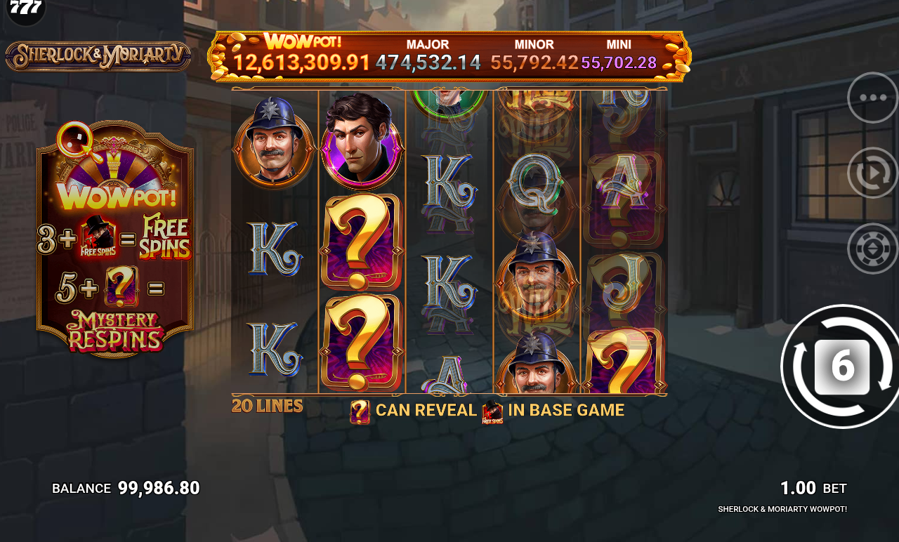 Sherlock and Moriarty WOWPOT! gameplay