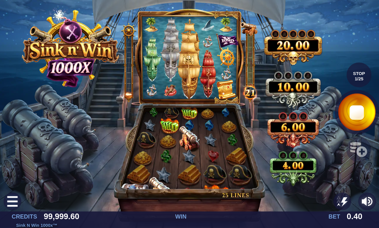 Sink n' Win 1000x base game