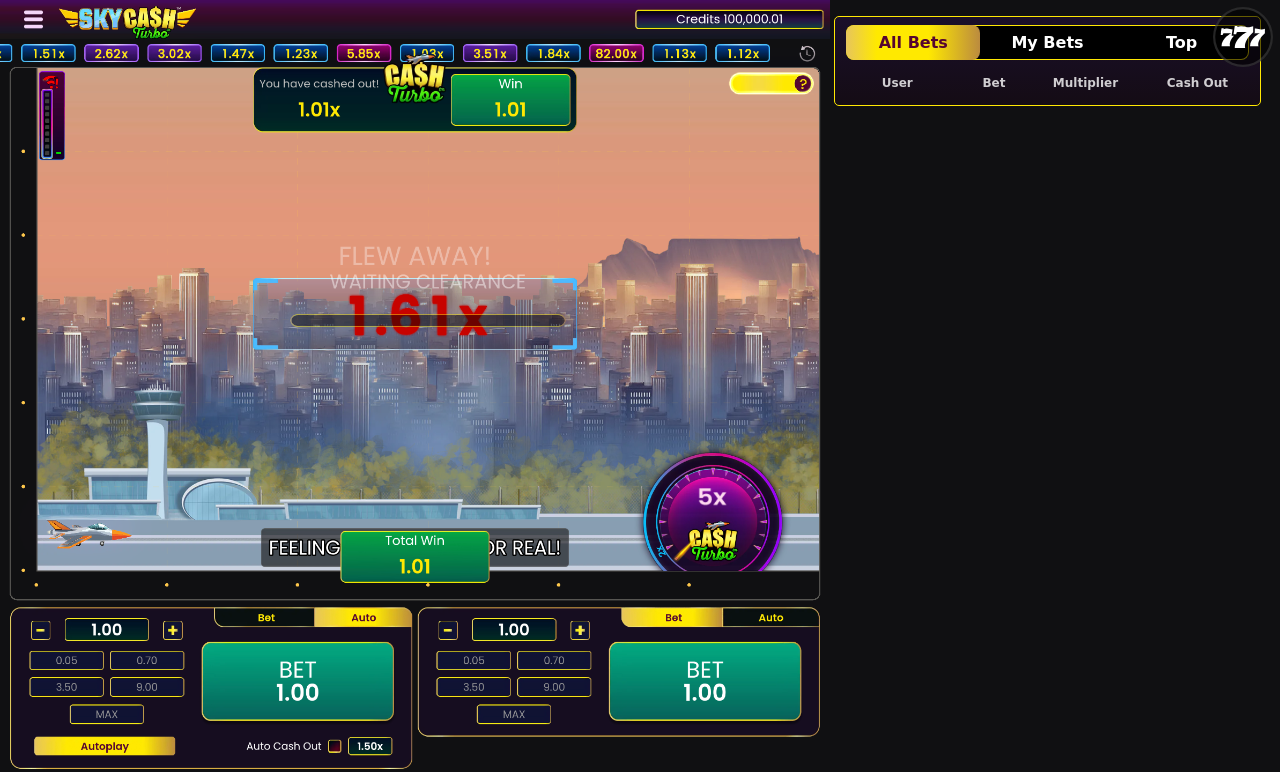 Sky Cash Turbo base game