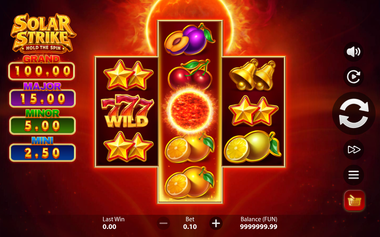 Solar Strike Hold the Spin base game