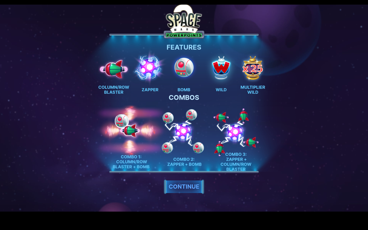 Space Wars 2 Powerpoints information screen
