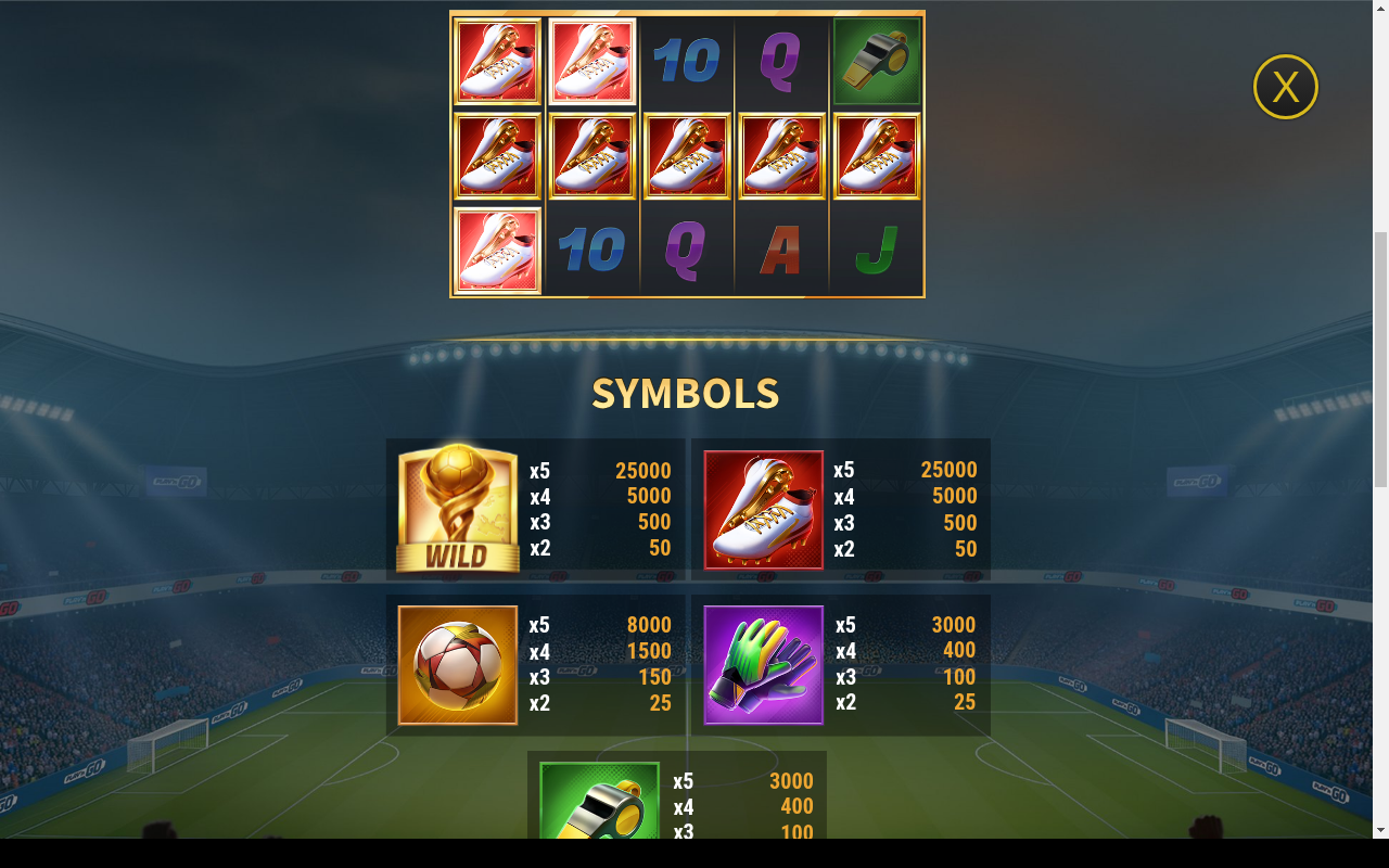 Stadium of Riches information screen