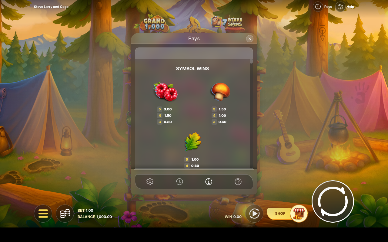 Steve, Larry and Gogo information screen