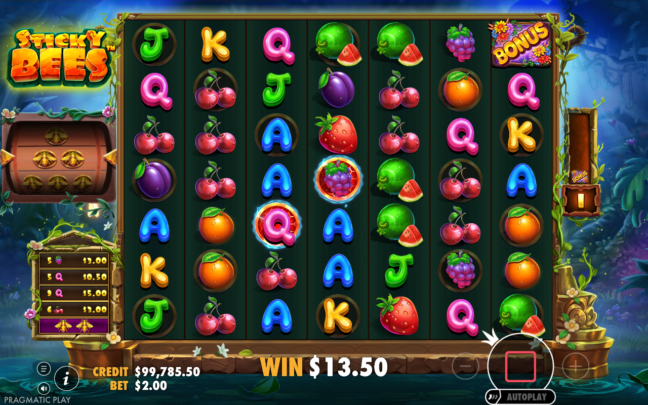 Sticky Bees bonus round