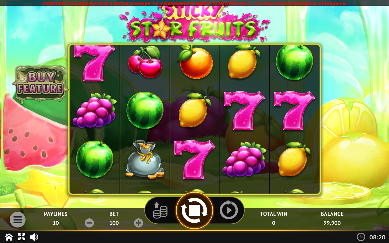 Sticky Star Fruits base game