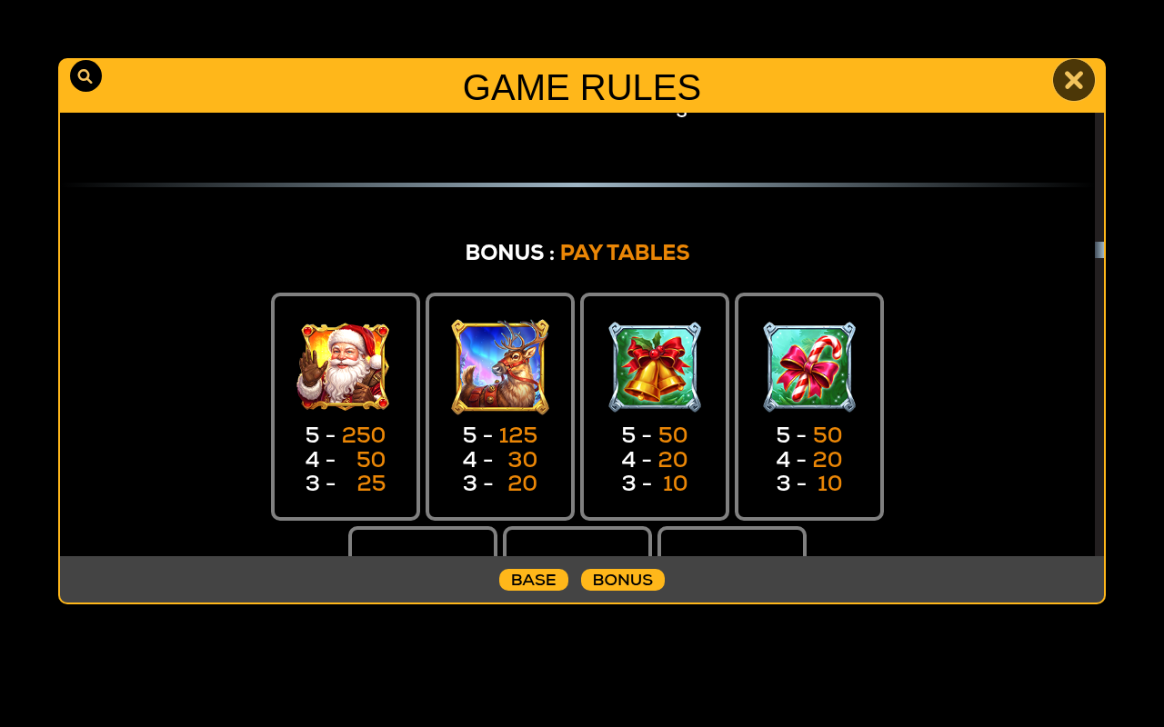 St. Nick's Pop and Win information screen