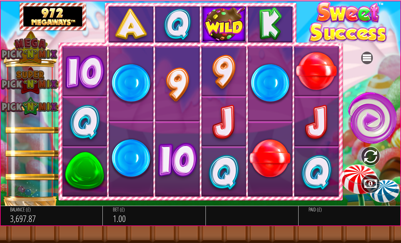 Sweet Success Megaways gameplay