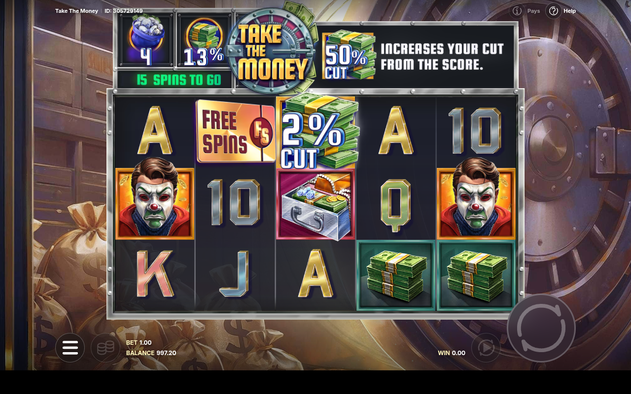 Take the Money gameplay
